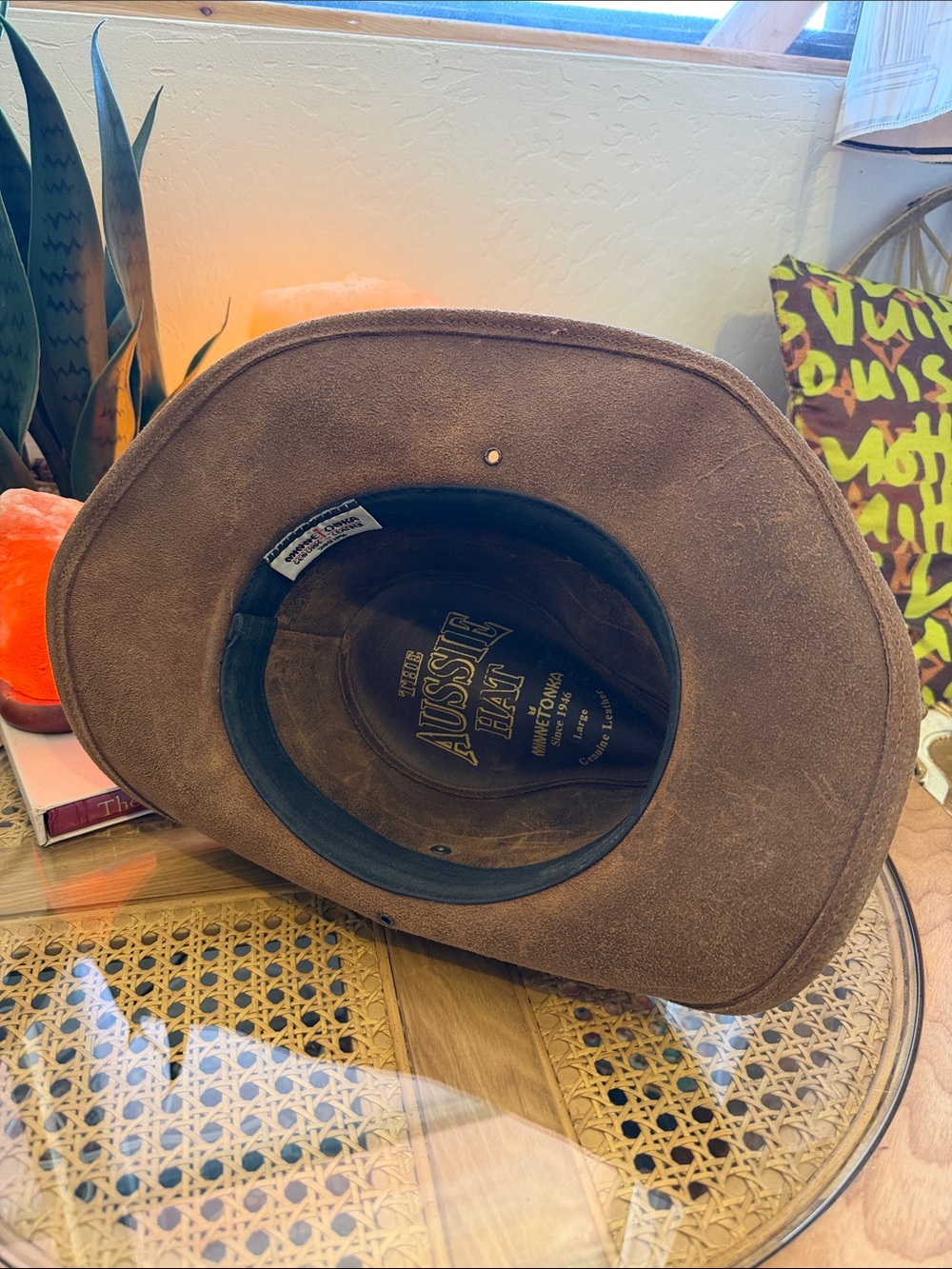 Minnetonka Brown Suede Men's Western Cowboy Hat - Picture 6 of 9